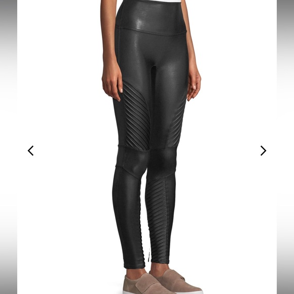 Moto Faux-Leather Leggings - Size Large - Picture 2 of 6